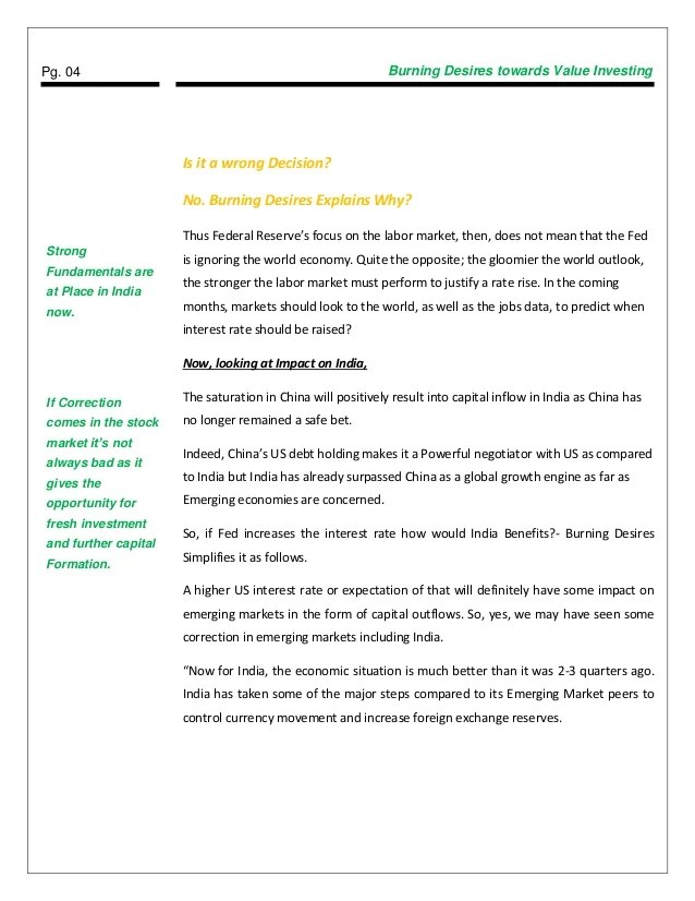 Impact of Federal Reserve's Decision on India